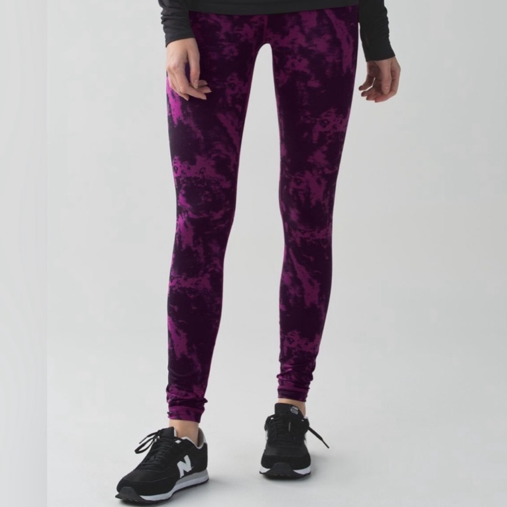 Lululemon Leggings Wunder Under Full-On Luon Breezie Regal Plum Black 4